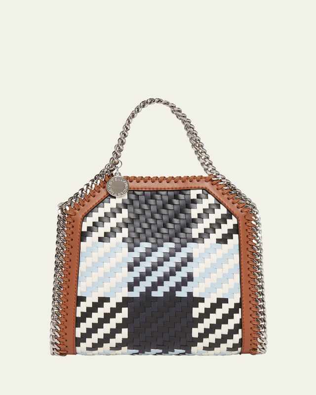 Tiny Woven Vegan Leather Tote Bag